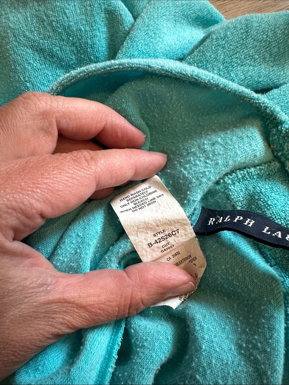 Ralph Lauren Y2K Turquoise Terry Halter Mini Dress - Picture 5 of 8
